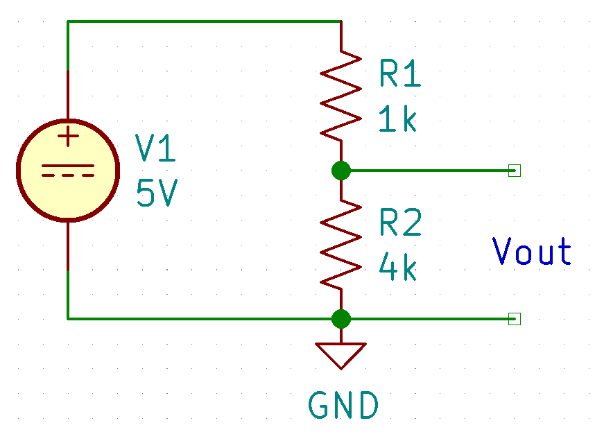Resistor divider, before replacing Vin.