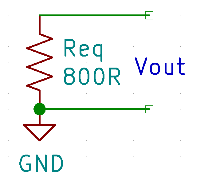 Equivalent resistance of the two resistors in parallel.