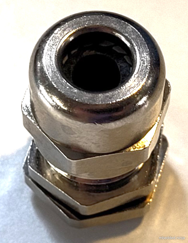Metal cable glands are available if you need stronger support. Note however metal is not strictly better...plastic is better for chemical/corrosion resistance!