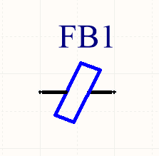 The IEEE 315 schematic symbol for a ferrite bead.