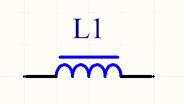 inductor schematic symbol curly with bar