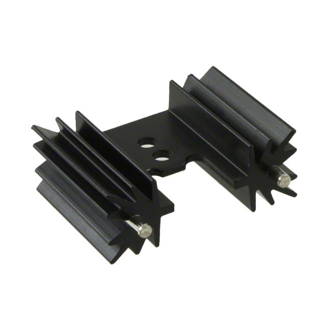 A typical TO-220 heatsink with fins. Image from www.digikey.com.