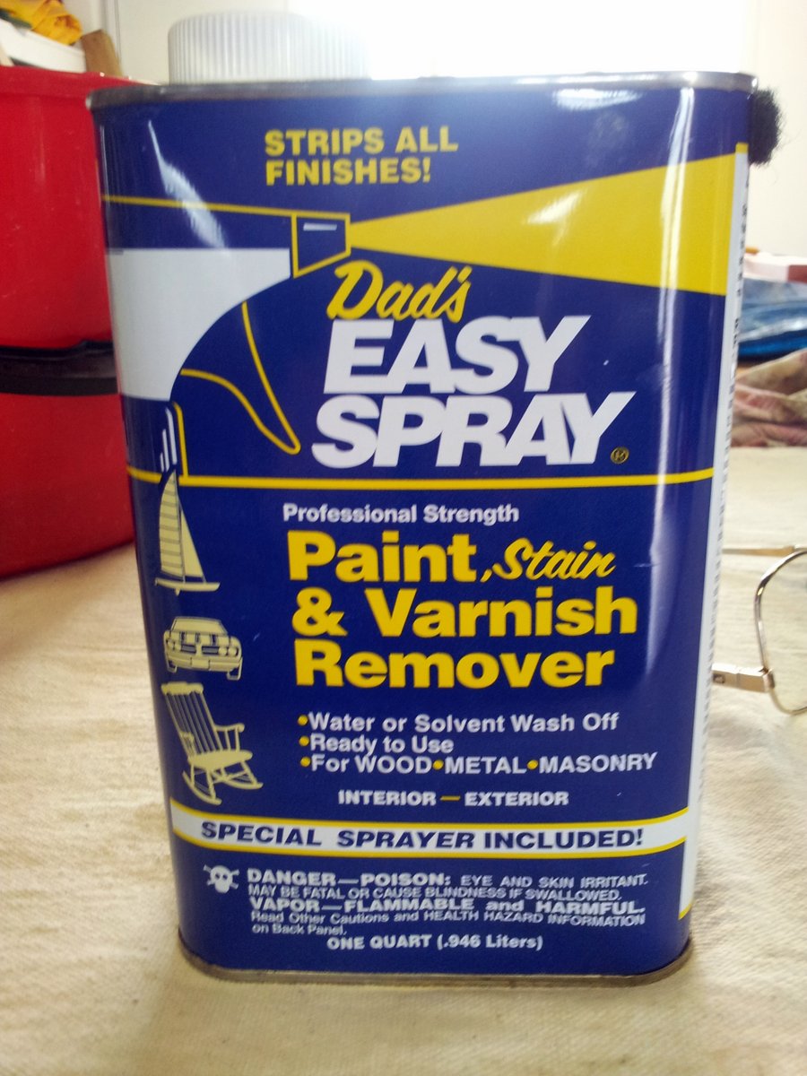 The 'Dad's Easy Spray' paint stripper.