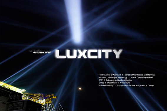 Luxcity event poster for Christchurch 2012.