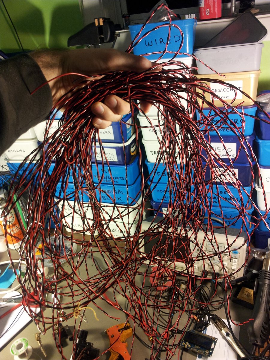 Lots of twisted wire