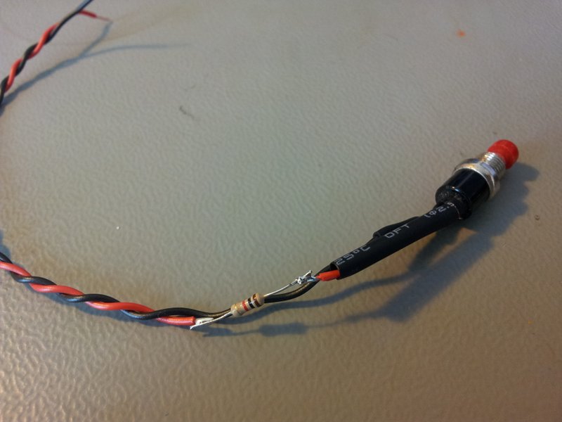 012 adding resistor inline with led