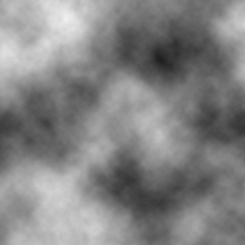 Rendered Perlin noise that has been configured to make realistic looking clouds.