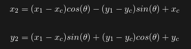 2D co-ordinate rotation equations.