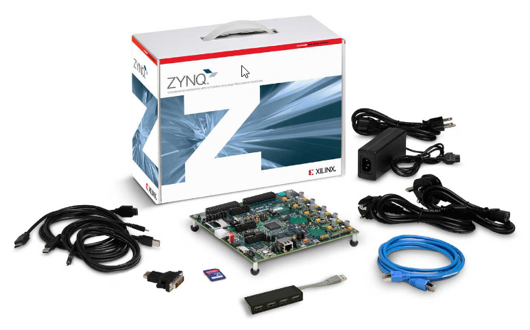 The Xilinx ZC720 Evaluation Kit featuring the Zynq-7000 SoC.
