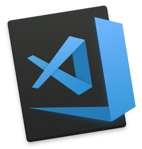 The icon for Microsoft's Visual Studio Code.